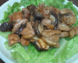 鶏モモと椎茸の蒲焼きのタレ炒め作り方5写真