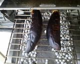 魚焼きグリルde　焼き茄子のじゃこ添え作り方2写真