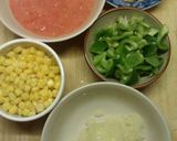 とうもろこしとピーマンのインド野菜カレー作り方1写真