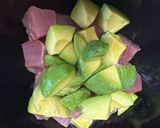 まぐろとアボカドの山かけ作り方5写真