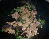 水前寺菜と牛肉の焼いたん　京都カフェ作り方5写真
