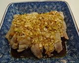 レンジで蒸し鶏☆ネギソースがけ作り方3写真