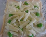 ★チーズと枝豆の水玉模様のトースト★作り方4写真