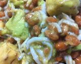 しらすたっぷりアボカド納豆パスタ作り方3写真
