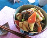 レンジで簡単✫新じゃがと茄子の胡麻煮風作り方10写真
