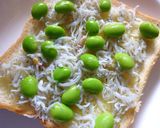 しらす・枝豆の塩昆布・梅わさびトースト作り方3写真