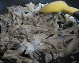 舞茸　ポルチーニ茸風　豆乳カルボナーラ作り方3写真