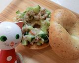 シャクシャクサラダベーグルサンド作り方4写真