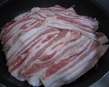 フライパンで豚肉きゅうりもやしの蒸し鍋作り方9写真