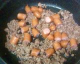 夏野菜とひき肉＆ソーセージのドライカレー作り方3写真