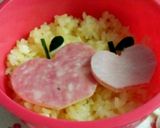 キャラ弁☆簡単◎ハム林檎作り方2写真