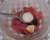 塩麹ＤＥとろ～り卵が美味☆マグロのユッケ作り方3写真