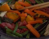夏野菜たっぷり♪牛肉のカレー味噌炒め作り方5写真