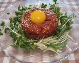 塩麹ＤＥとろ～り卵が美味☆マグロのユッケ作り方8写真