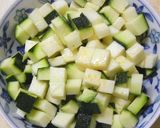 暑い夏に！！ズッキーニの冷たいお茶漬け作り方1写真