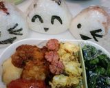 ☆かわいい顔文字弁当☆作り方7写真