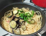 夏野菜とベーコンのピリ辛炒めスパゲティ作り方11写真