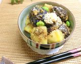 新じゃがと茄子の海苔塩麹胡麻和え作り方12写真