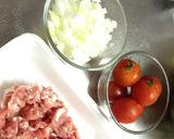 簡単ランチ！トマトと豚肉のカフェ風ごはん作り方1写真