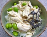 ささみと温泉卵の梅わさび塩昆布丼作り方5写真