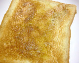 鶏ささみと枝豆の梅わさびトースト作り方3写真