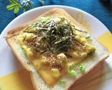 梅わさび・葱・胡麻・チーズのトースト作り方5写真