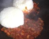 目玉焼き乗せケチャップごはん作り方2写真