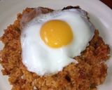 目玉焼き乗せケチャップごはん作り方3写真