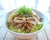 豚とキャベツの柚子胡椒風味丼♪作り方9写真
