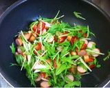 トマトウインナー水菜のペペロン風パスタ作り方2写真