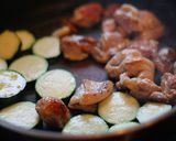 鶏肉とズッキーニのカレー醤油炒め作り方2写真