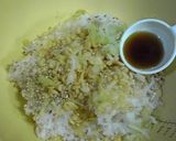 揚げ玉で夜食おにぎり作り方1写真