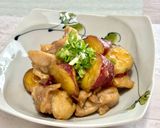 さつま芋とやわらか鶏ももの甘辛煮♪作り方8写真