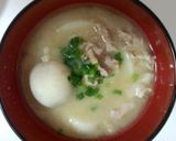 里芋と豚肉のお味噌汁作り方3写真