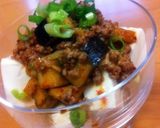 そぼろと茄子のキムチ冷奴作り方6写真