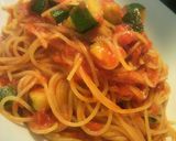 ズッキーニのトマトソーススパゲティ作り方4写真
