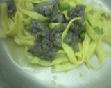 サルシッチャと枝豆のフェットチーネ作り方2写真