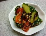 胡瓜とトマトの塩昆布胡麻ラー油和え作り方6写真