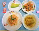 保育園給食★時計ごはん作り方6写真
