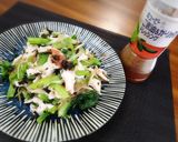 ＊小松菜とみょうがのチキン梅サラダ＊作り方5写真