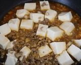 アレで減塩！豆腐ときのこの麻婆豆腐風作り方4写真