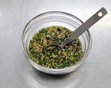 蒸し鶏となすの簡単ニラ割りぽん作り方5写真