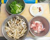 豚肉とごぼうと小松菜のパスタ作り方2写真