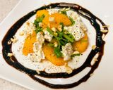 柿とパクチーとクリームチーズのサラダ作り方6写真