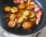 ズッキーニとソーセージのカレー炒め作り方6写真