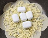 餃子の皮の花びらチョコマシュマロピッツァ作り方3写真
