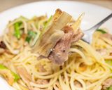 豚肉とごぼうと小松菜のパスタ作り方11写真