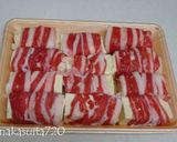 焼肉のたれでとうふの牛バラ巻きステーキ作り方2写真