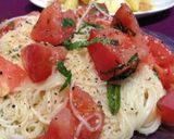 トマトと大葉の冷製カッペリーニ風そうめん作り方1写真