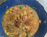 レンジ簡単洋風梅親子丼味オムライス弁当作り方5写真